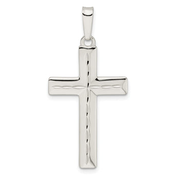 Sterling Silver Diamond-cut Latin Cross Pendant