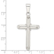 Sterling Silver Polished X Center Hollow Tube Cross Pendant