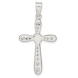 Sterling Silver CZ w/X-Center Cross Pendant