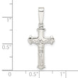 Sterling Silver Polished Crucifix Pendant