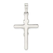 Sterling Silver Polished Crucifix Pendant