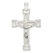 Sterling Silver Polished Crucifix Pendant