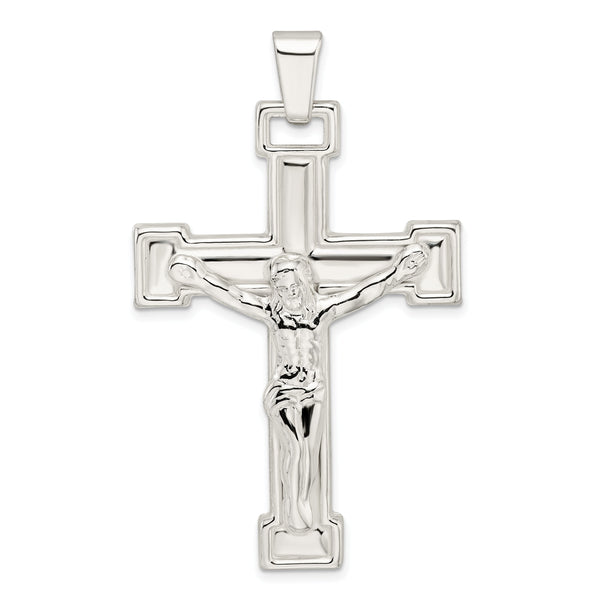 Sterling Silver Polished Crucifix Pendant
