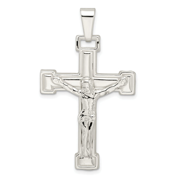 Sterling Silver Polished Crucifix Pendant