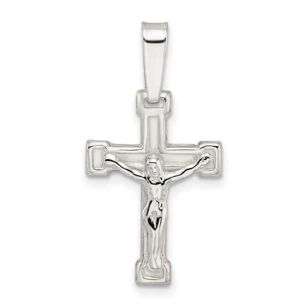 Sterling Silver Polished Crucifix Pendant