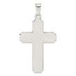Sterling Silver Polished w/Side Lines Large Crucifix Pendant