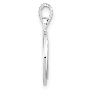 Sterling Silver Rhodium-plated Polished Mary Praying Pendant