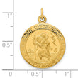 Sterling Silver Gold-plated Polished and Satin Saint Christopher Pendant