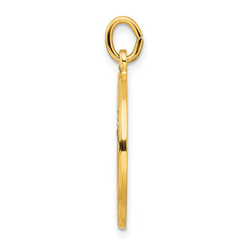 Sterling Silver Gold-tone Polished Solid Saint Christopher Medal Pendant