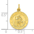 Sterling Silver Gold-tone Polished Solid Saint Christopher Medal Pendant