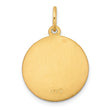 Sterling Silver Gold-tone Polished Solid Saint Michael Medal Pendant