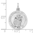 Sterling Silver Rhodium-plated Polished Solid Saint Francis Pendant