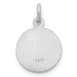 Sterling Silver Rhodium-plated Polished Solid 1st Holy Communion Pendant