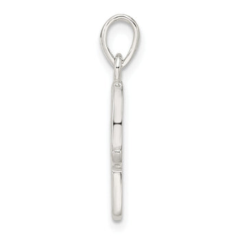 Sterling Silver Polished Chamseh w/Star of David Pendant