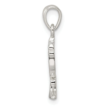 Sterling Silver Polished Menorah Pendant