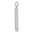 Sterling Silver Polished and Textured Solid Mezuzah w/Star of David Pendant