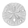 De-Ani Sterling Silver Rhodium-Plated Polished and Textured Large Sand Dollar Slide