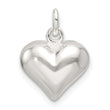 Sterling Silver Polished Puffed Heart Pendant