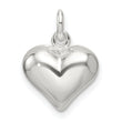 Sterling Silver Polished Puffed Heart Pendant