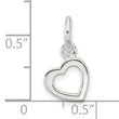 Sterling Silver Polished Open Heart Pendant