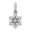 Sterling Silver Rhodium-plated Polished CZ Snowflake Pendant