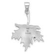 Sterling Silver Rhodium-Plated Polished Leaf Pendant