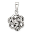 Sterling Silver Antiqued and Polished Love Knot Pendant