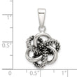 Sterling Silver Antiqued and Polished Love Knot Pendant