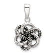 Sterling Silver Antiqued and Polished Love Knot Pendant