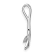 Sterling Silver Rhodium-Plated Polished Whale Tail Chain Side Pendant