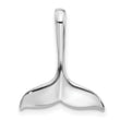 Sterling Silver Rhodium-Plated Polished Whale Tail Chain Side Pendant
