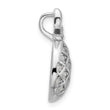 Sterling Silver Rhodium-plated CZ Pineapple Chain Slide Pendant