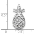 Sterling Silver Rhodium-plated CZ Pineapple Chain Slide Pendant