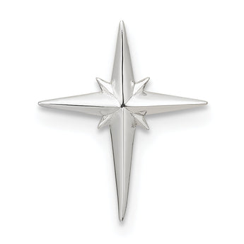 Sterling Silver E-Coating Cross Chain Slide