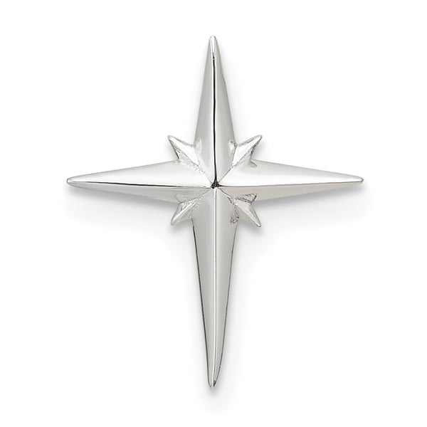 Sterling Silver E-Coating Cross Chain Slide