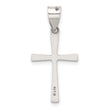 Sterling Silver Antiqued Solid Textured Latin Cross Pendant