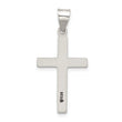 Sterling Silver Antiqued Solid Textured Cross Pendant