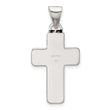 Sterling Silver Satin and Polished Cross Pendant