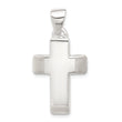Sterling Silver Satin and Polished Cross Pendant