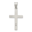 Sterling Silver Antiqued Solid Textured Cross Pendant