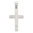 Sterling Silver Antiqued Solid Textured Cross Pendant