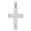 Sterling Silver Antiqued Solid Textured Cross Pendant