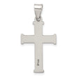Sterling Silver Antiqued Solid Textured Cross Pendant