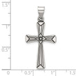 Sterling Silver Antiqued Solid Cross Pendant