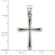 Sterling Silver Antiqued Solid Textured Cross Pendant