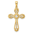 Sterling Silver Gold-plated CZ Cross Pendant