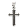 Sterling Silver Antiqued Textured Cross Pendant