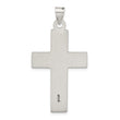 Sterling Silver Antiqued Solid Textured Cross Pendant