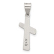 Sterling Silver Antiqued Solid Textured Cross Pendant