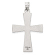 Sterling Silver Antiqued Solid Textured Cross Pendant
